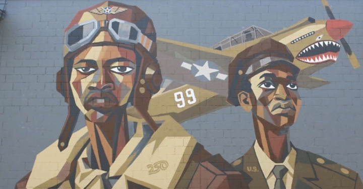Tuskegee Airmen Mural, Rantoul, Illinois